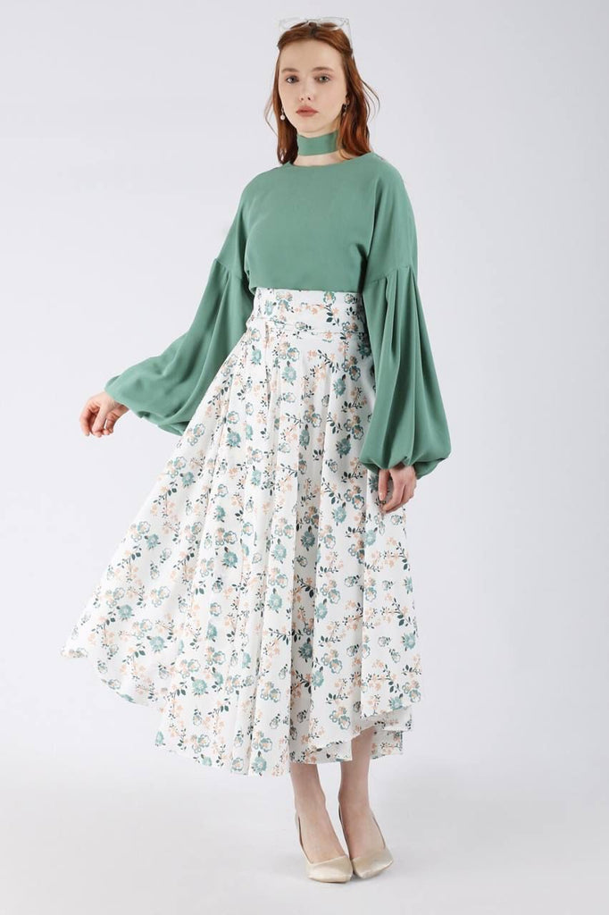 Flowery - Modest - Dress || S23