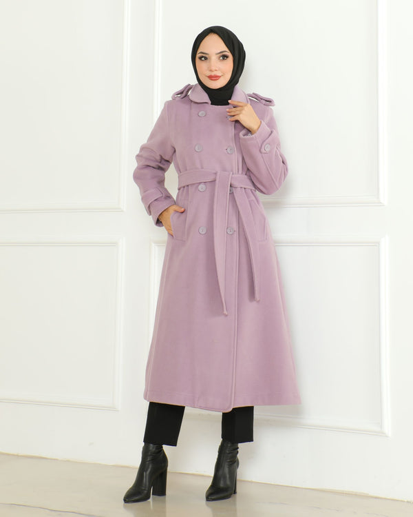 Classic Buttoned Wool Coat