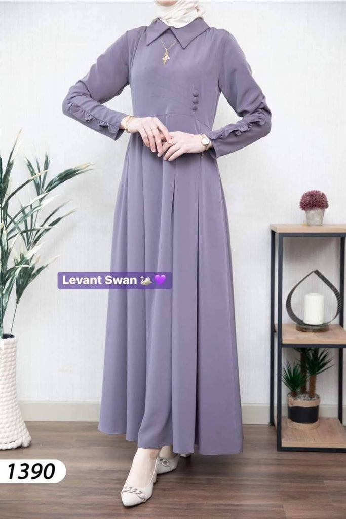 Elegant Maxi Dress with Collar