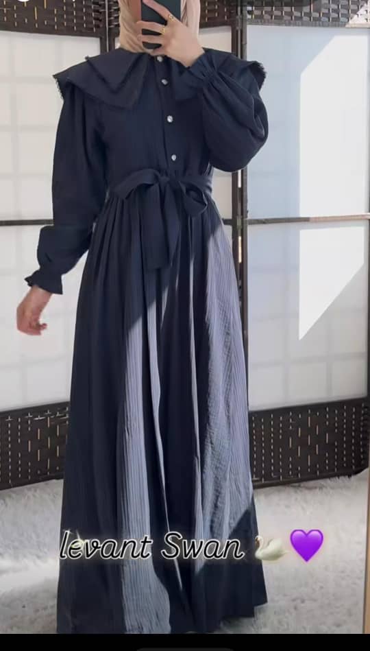 Pleated Maxi Dress with Belt