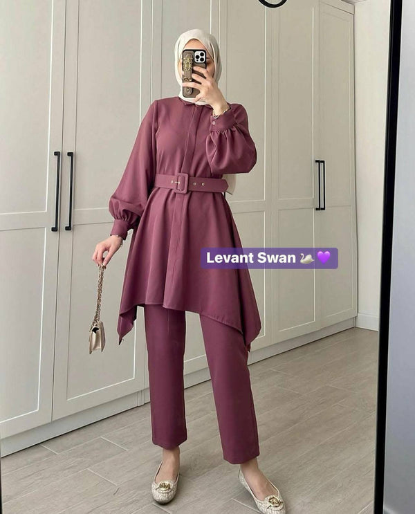 Asymmetrical Tunic & Pants Set