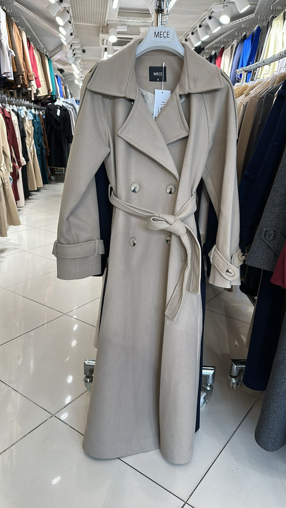 Women’s Long Trench Coat with Belt
