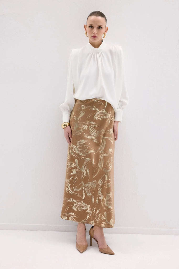 Pleated Shoulder Blouse