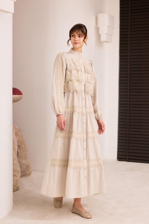 Cyrus Lace Panel Maxi Dress