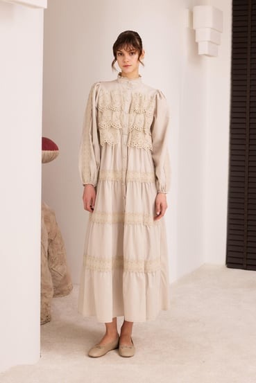 Cyrus Lace Panel Maxi Dress