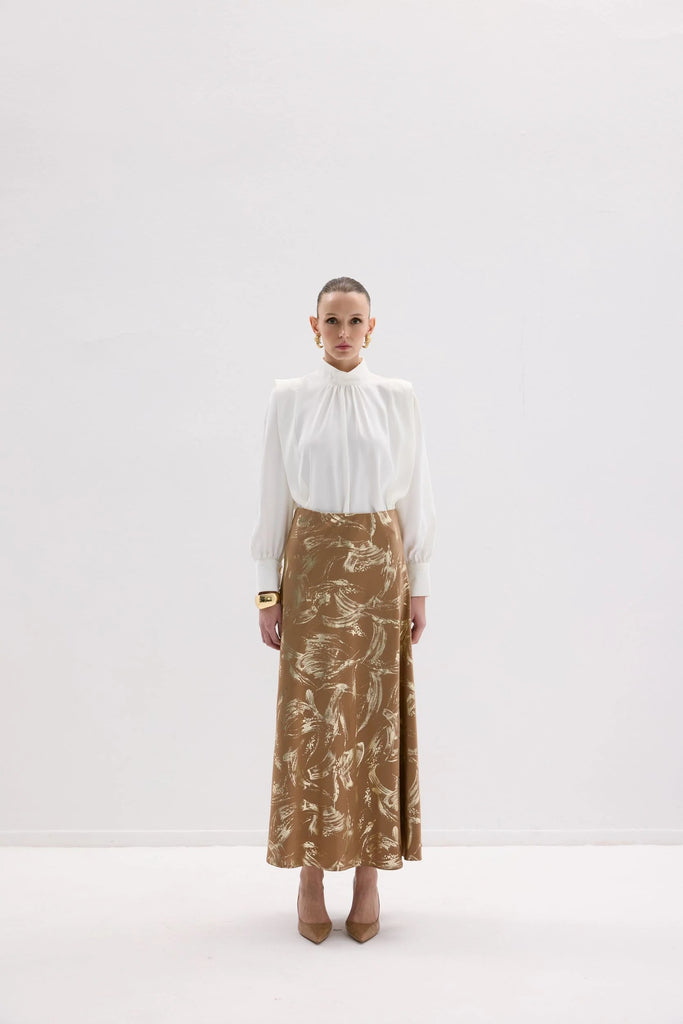 Pleated Shoulder Blouse