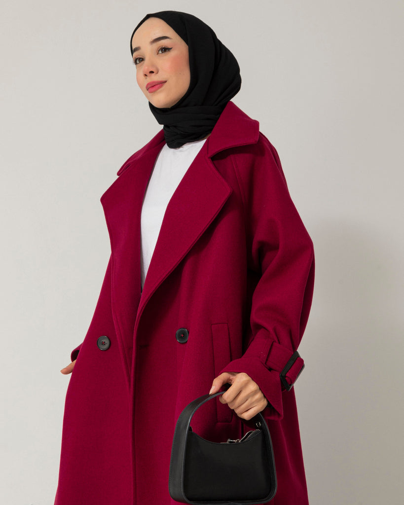 Elegant Wool Belted Coat