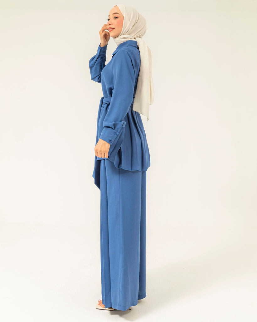 Pleated Trousers and Shirt Set