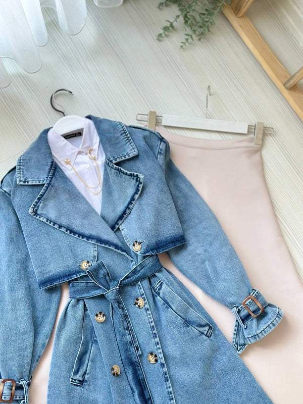 Denim Trench Coat