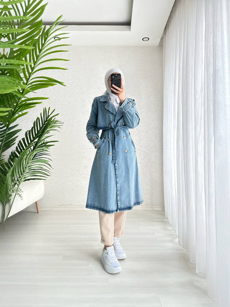Denim Trench Coat