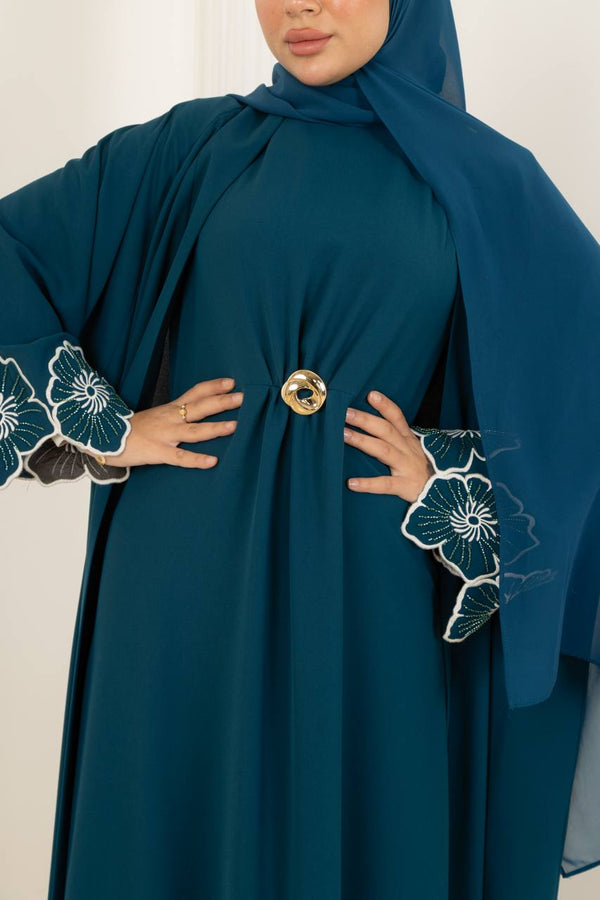 Elegant Modest Two-Piece Abaya Set